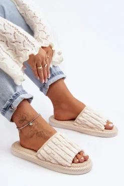 Damskie Boto Damskie Klasyczne Kapcie Beżowe Rirovi