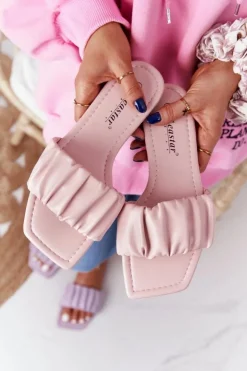 Boto Klapki Damskie Klasyczne*Damskie Klasyczne Klapki Różowe Looking Good