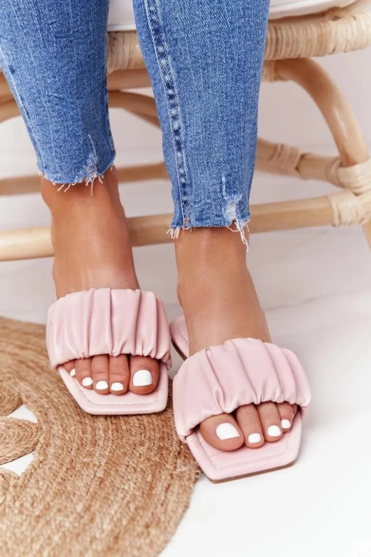 Boto Klapki Damskie Klasyczne*Damskie Klasyczne Klapki Różowe Looking Good