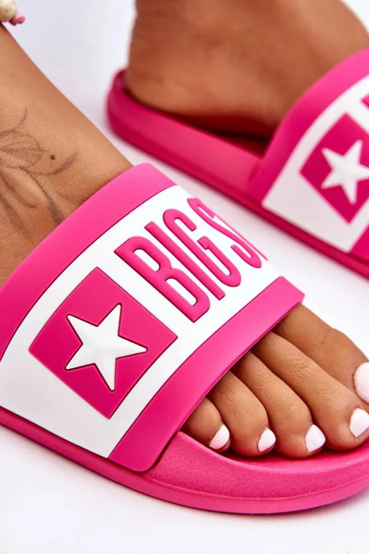 Hot Big Star Shoes Damskie Klasyczne Klapki Big Star LL274741 Różowe