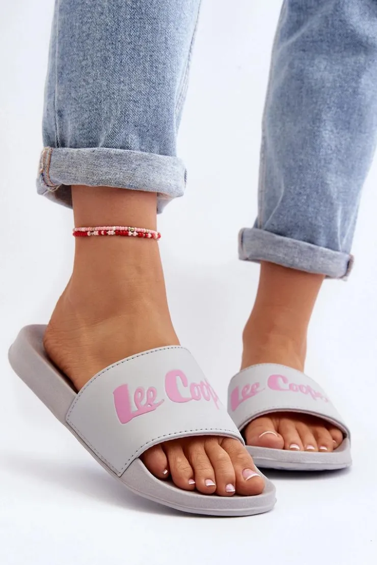 Lee Cooper Klapki Damskie Klasyczne*Damskie Klasyczne Klapki LCW-24-42-2486L Szare