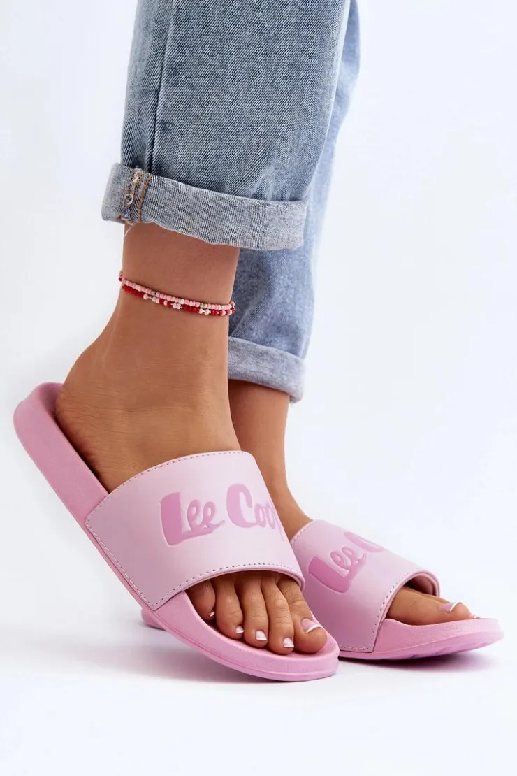 Damskie Lee Cooper Damskie Klasyczne Klapki LCW-24-42-2488L Różowe