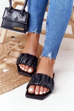 Damskie Boto Damskie Klasyczne Klapki Czarne Looking Good