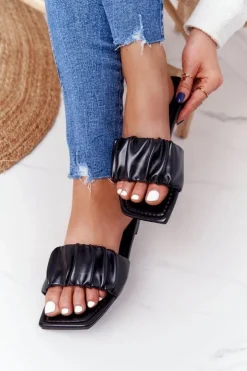 Damskie Boto Damskie Klasyczne Klapki Czarne Looking Good