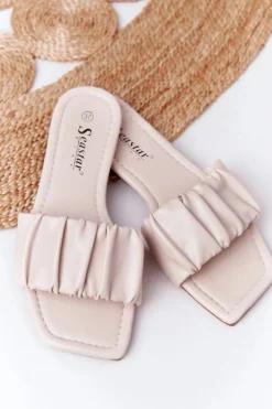 Damskie Boto Damskie Klasyczne Klapki Beżowe Looking Good