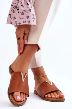 Discount Boto Damskie Klasyczne Klapki Z Ozdobą Camel Bertha