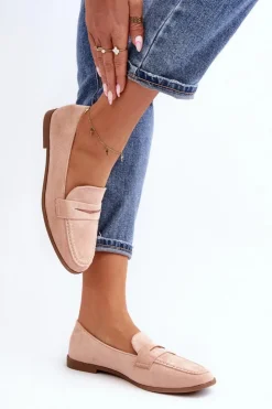 Damskie Boto Damskie Klasyczne Mokasyny Różowe Olevin