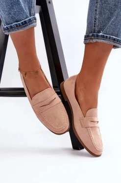 Damskie Boto Damskie Klasyczne Mokasyny Różowe Olevin