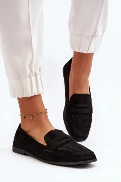 Boto Loafersy Damskie|Mokasyny Damskie Zamszowe*Damskie Klasyczne Mokasyny Czarne Olevin