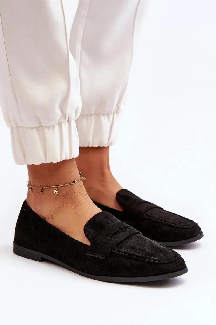 Boto Loafersy Damskie|Mokasyny Damskie Zamszowe*Damskie Klasyczne Mokasyny Czarne Olevin