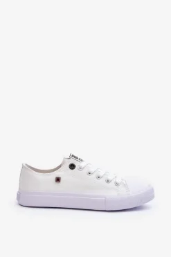 Damskie Big Star Shoes Damskie Klasyczne Niskie Trampki BIG STAR AA274010 Białe