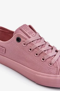 Big Star Shoes Trampki Damskie Big Star|Trampki Damskie Niskie*Damskie Klasyczne Niskie Trampki Big Star LL274027 Różowe