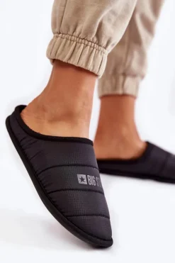 Damskie Big Star Shoes Damskie Klasyczne Papcie Big Star KK274602 Czarne