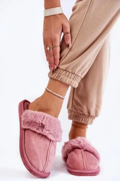 Clearance Boto Damskie Klasyczne Papcie Z Futerkiem Różowe Lorines