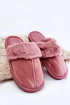 Clearance Boto Damskie Klasyczne Papcie Z Futerkiem Różowe Lorines