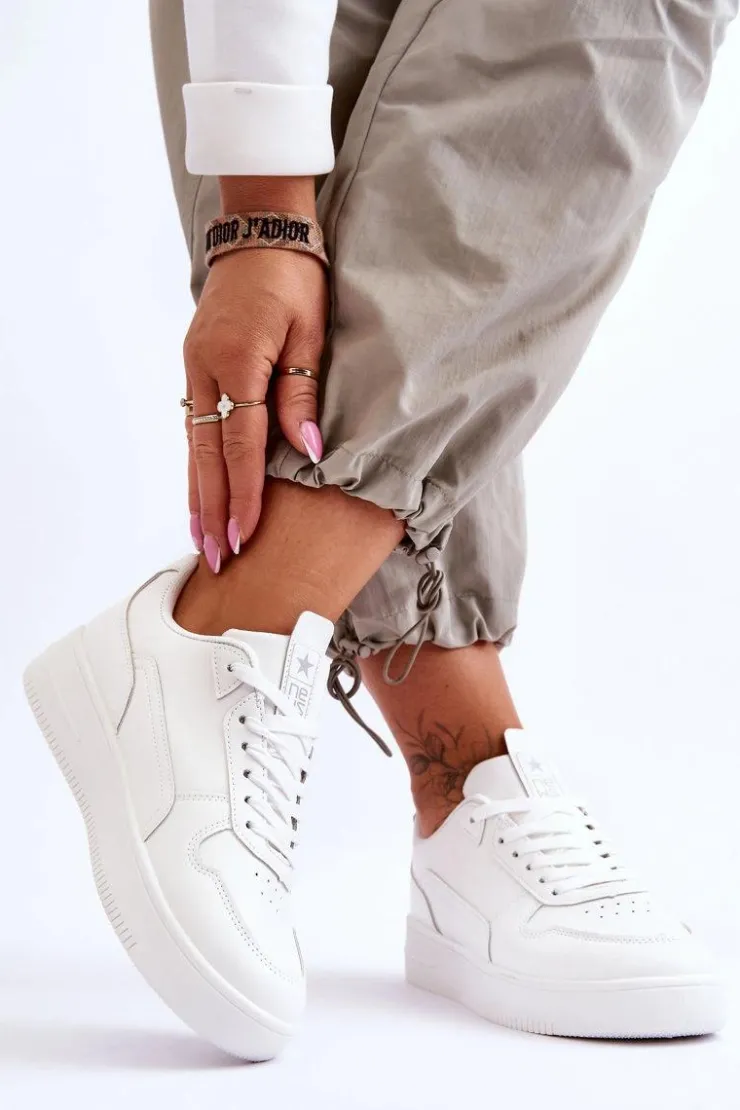 Hot Evento Damskie Klasyczne Sportowe Buty Białe Juliano