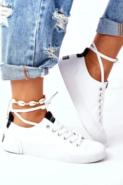 Best Boto Damskie Klasyczne Trampki Białe My Promise