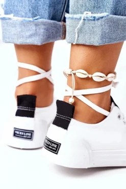 Best Boto Damskie Klasyczne Trampki Białe My Promise