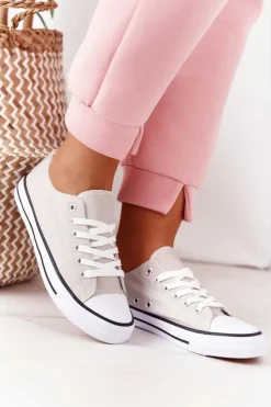 Damskie Boto Damskie Klasyczne Trampki Szare Omerta