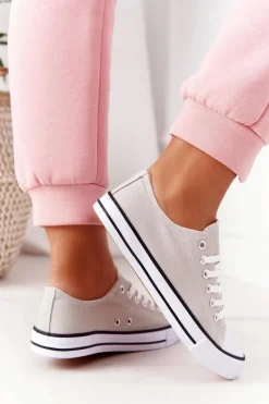 Damskie Boto Damskie Klasyczne Trampki Szare Omerta