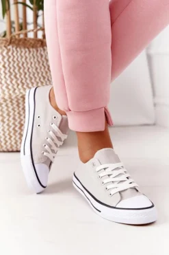 Damskie Boto Damskie Klasyczne Trampki Szare Omerta