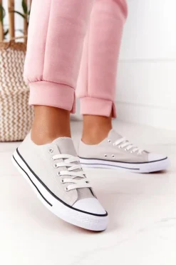 Damskie Boto Damskie Klasyczne Trampki Szare Omerta