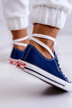 Cross Jeans Damskie Klasyczne Trampki JJ2R4012C Granatowe