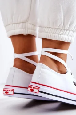 Sale Cross Jeans Damskie Klasyczne Trampki JJ2R4009C Białe