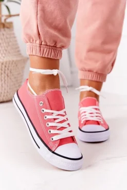 Best Boto Damskie Klasyczne Trampki Koralowe Omerta Czerwony