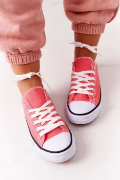 Best Boto Damskie Klasyczne Trampki Koralowe Omerta Czerwony