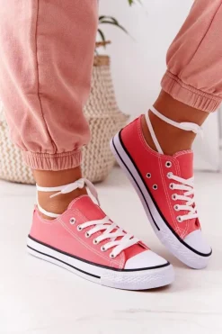 Best Boto Damskie Klasyczne Trampki Koralowe Omerta Czerwony