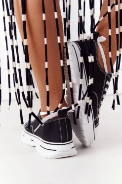 New Boto Damskie Klasyczne Trampki Czarne Feeling Good