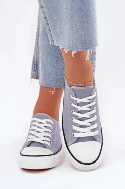 Boto Trampki Damskie Niskie*Damskie Klasyczne Trampki e Omerta Niebieski