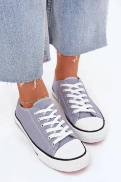 Boto Trampki Damskie Niskie*Damskie Klasyczne Trampki e Omerta Niebieski