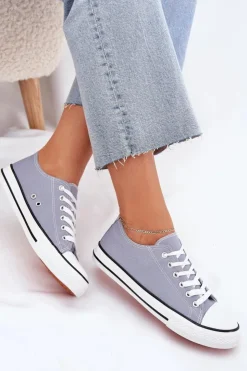 Boto Trampki Damskie Niskie*Damskie Klasyczne Trampki e Omerta Niebieski