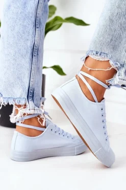 Evento Damskie Klasyczne Trampki Niebieskie Ecoma