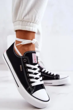 Damskie Cross Jeans Damskie Klasyczne Trampki JJ2R4011C Czarne