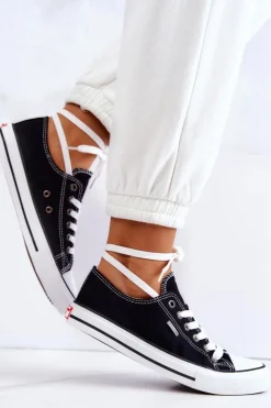 Damskie Cross Jeans Damskie Klasyczne Trampki JJ2R4011C Czarne