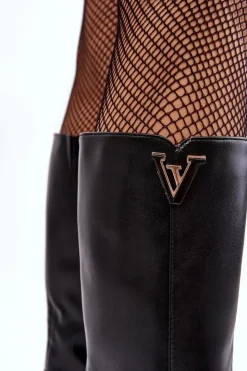 Boto Kozaki Przed Kolano|Kozaki Na Obcasie*Damskie Kozaki Przed Kolano Na Słupku Czarne Ceesina