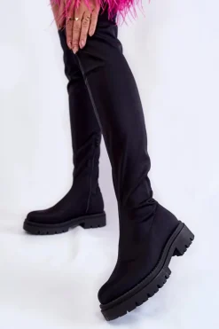 Evento Damskie Kozaki Za Kolano Czarne Brinna