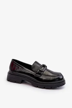 Damskie Buty damskie Vinceza Damskie Lakierowane Mokasyny Ze Skóry Naturalnej Czarne Imbleria