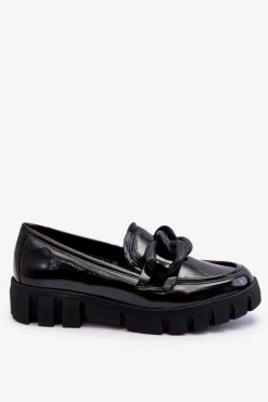 Buty damskie Vinceza Mokasyny Damskie Lakierowane|Mokasyny Na Platformie*Damskie Lakierowane Mokasyny Na Platformie Czarne Bennett