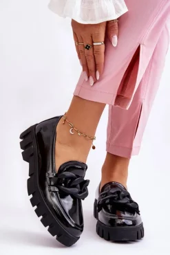 Buty damskie Vinceza Mokasyny Damskie Lakierowane|Mokasyny Na Platformie*Damskie Lakierowane Mokasyny Na Platformie Czarne Bennett