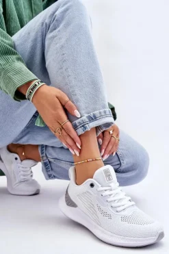 Damskie Big Star Shoes Damskie Lekkie Buty Sportowe Memory Foam System Big Star LL274297 Białe