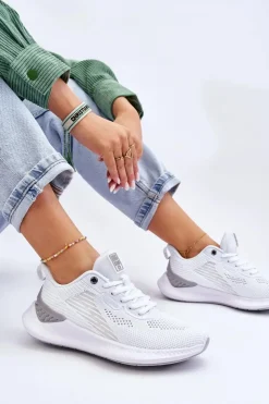 Damskie Big Star Shoes Damskie Lekkie Buty Sportowe Memory Foam System Big Star LL274297 Białe