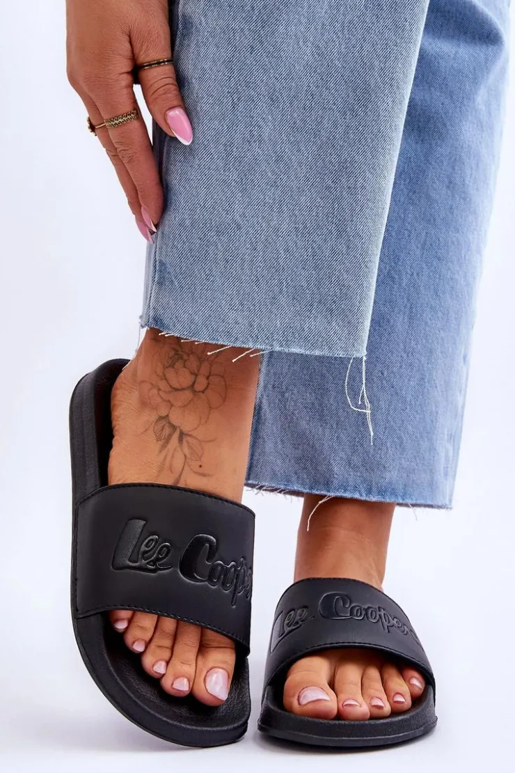 Online Lee Cooper Damskie Lekkie Klapki LCW-23-42-1732 Czarne