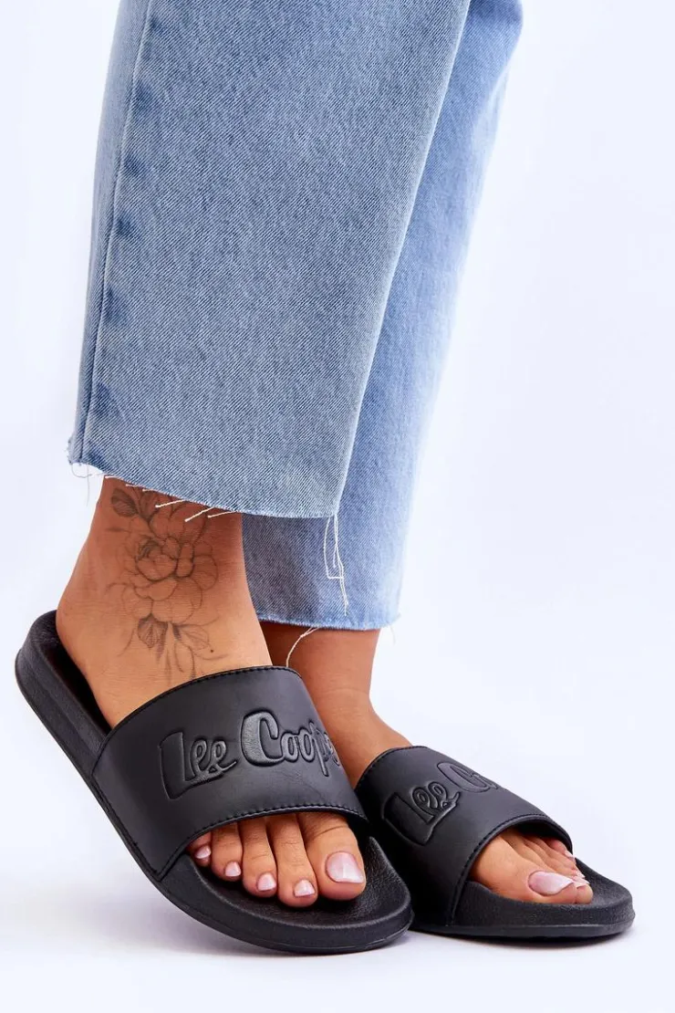 Online Lee Cooper Damskie Lekkie Klapki LCW-23-42-1732 Czarne