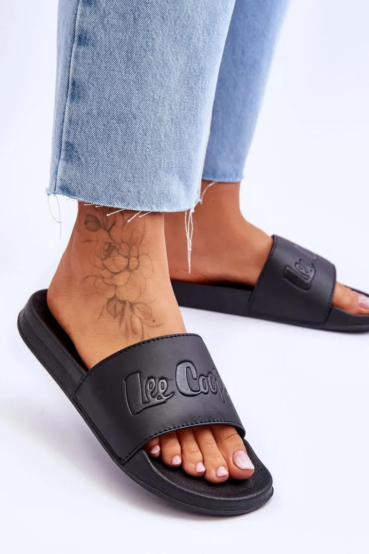 Online Lee Cooper Damskie Lekkie Klapki LCW-23-42-1732 Czarne