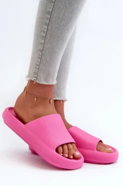 Boto Klapki Basenowe|Klapki Na Platformie*Damskie Lekkie Piankowe Klapki Na Grubej Podeszwie Różowe Querceria