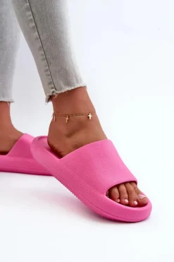 Boto Klapki Basenowe|Klapki Na Platformie*Damskie Lekkie Piankowe Klapki Na Grubej Podeszwie Różowe Querceria